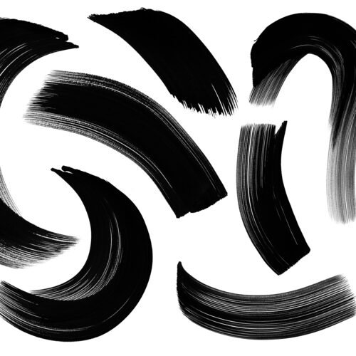 Ink brush marks