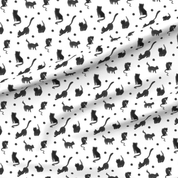 Spoonflower cat pattern fabric
