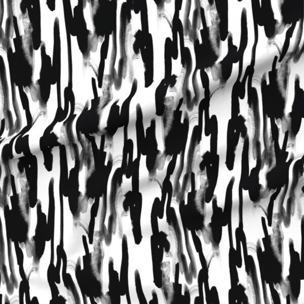 Spoonflower ink stroke fabric